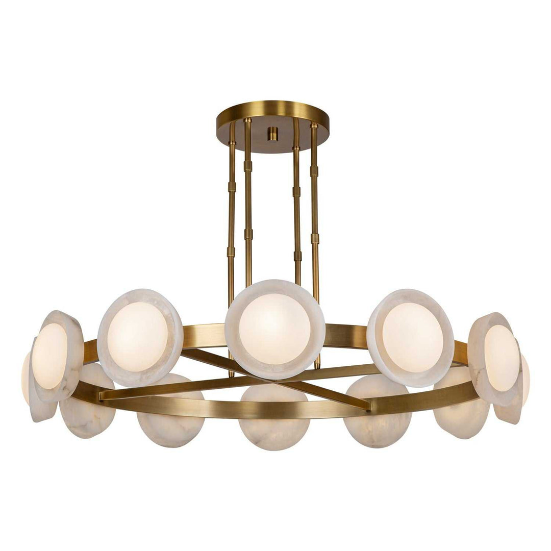 Alora Canada - CH320050VBAR - LED Chandelier - Alonso - Vintage Brass/Alabaster