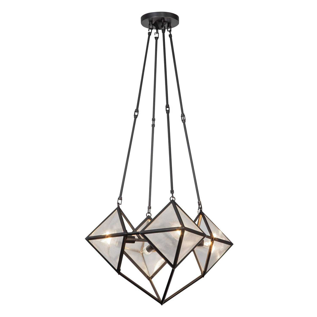 Alora Canada - CH332421UBCR - Four Light Chandelier - Cairo - Ribbed Glass/Urban Bronze