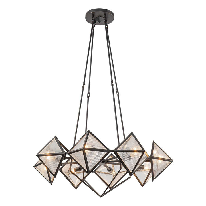Alora Canada - CH332830UBCR - Eight Light Chandelier - Cairo - Ribbed Glass/Urban Bronze