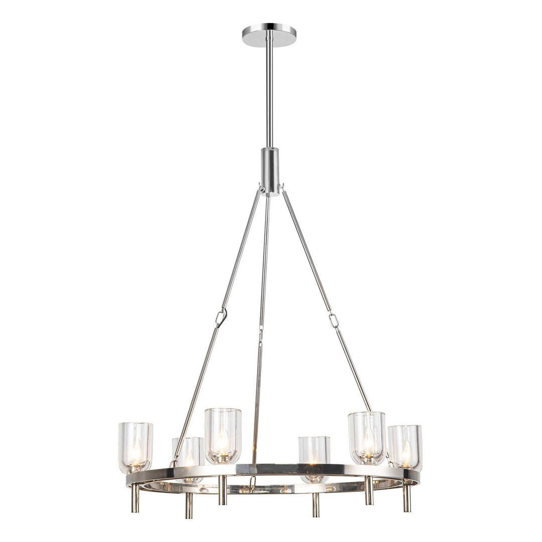 Alora Canada - CH338632PNCC - Six Light Chandelier - Lucian - Polished Nickel/Clear Crystal