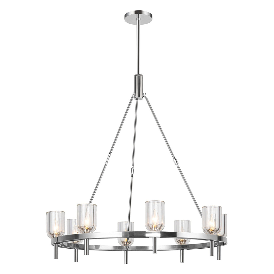 Alora Canada - CH338836PNCC - Eight Light Chandelier - Lucian - Polished Nickel/Clear Crystal