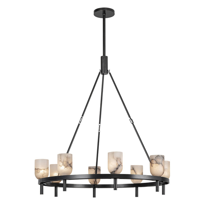 Alora Canada - CH338836UBAR - Eight Light Chandelier - Lucian - Urban Bronze/Alabaster