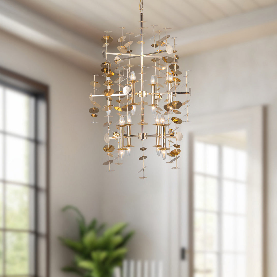 Alora Canada - CH340041PB - 16 Light Chandelier - Yukari - Polished Brass