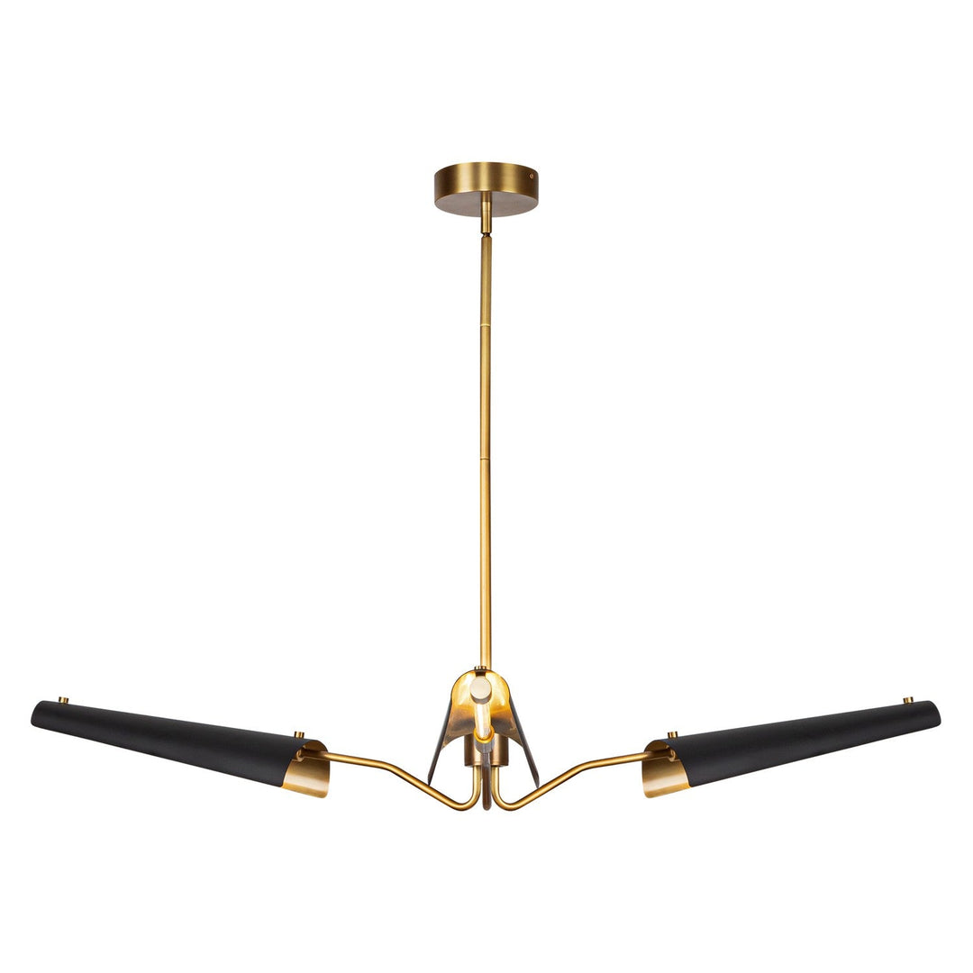 Alora Canada - CH347346MBVB - LED Chandelier - Osorio - Matte Black/Vintage Brass