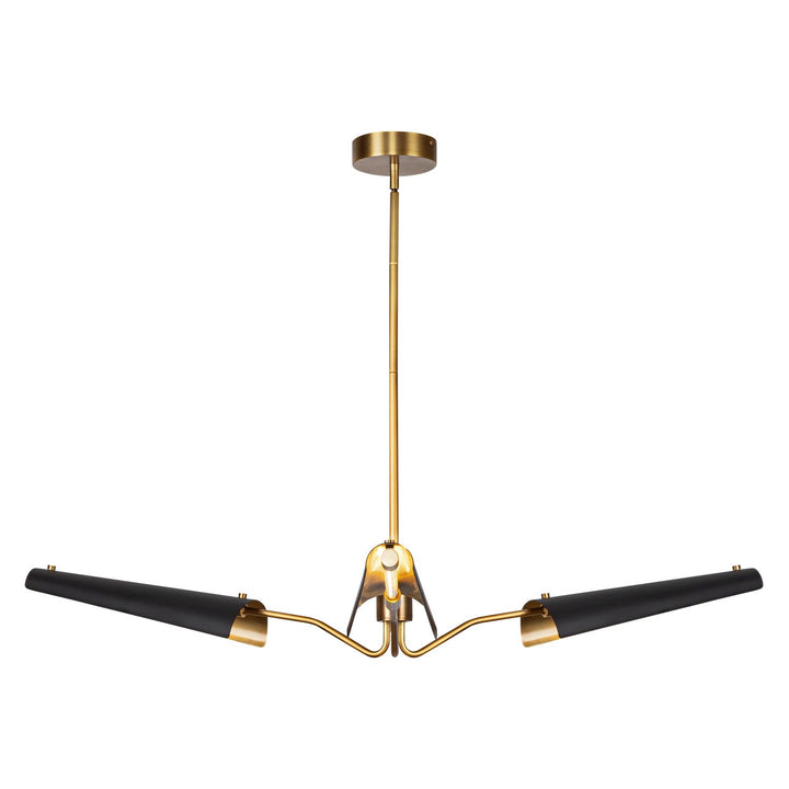 Alora Canada - CH347346MBVB - LED Chandelier - Osorio - Matte Black/Vintage Brass