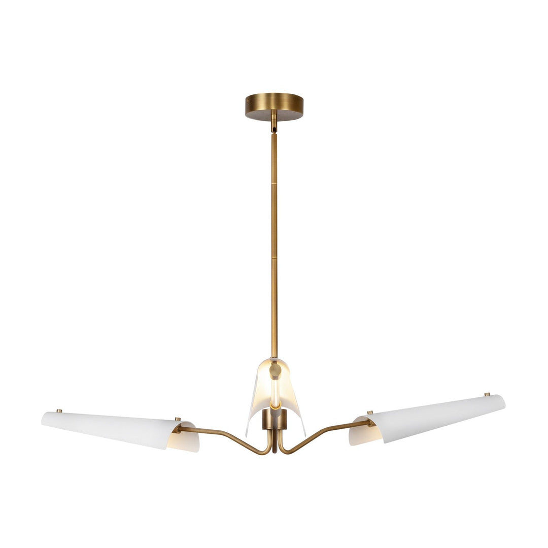 Alora Canada - CH347346MWVB - LED Chandelier - Osorio - Matte White/Vintage Brass