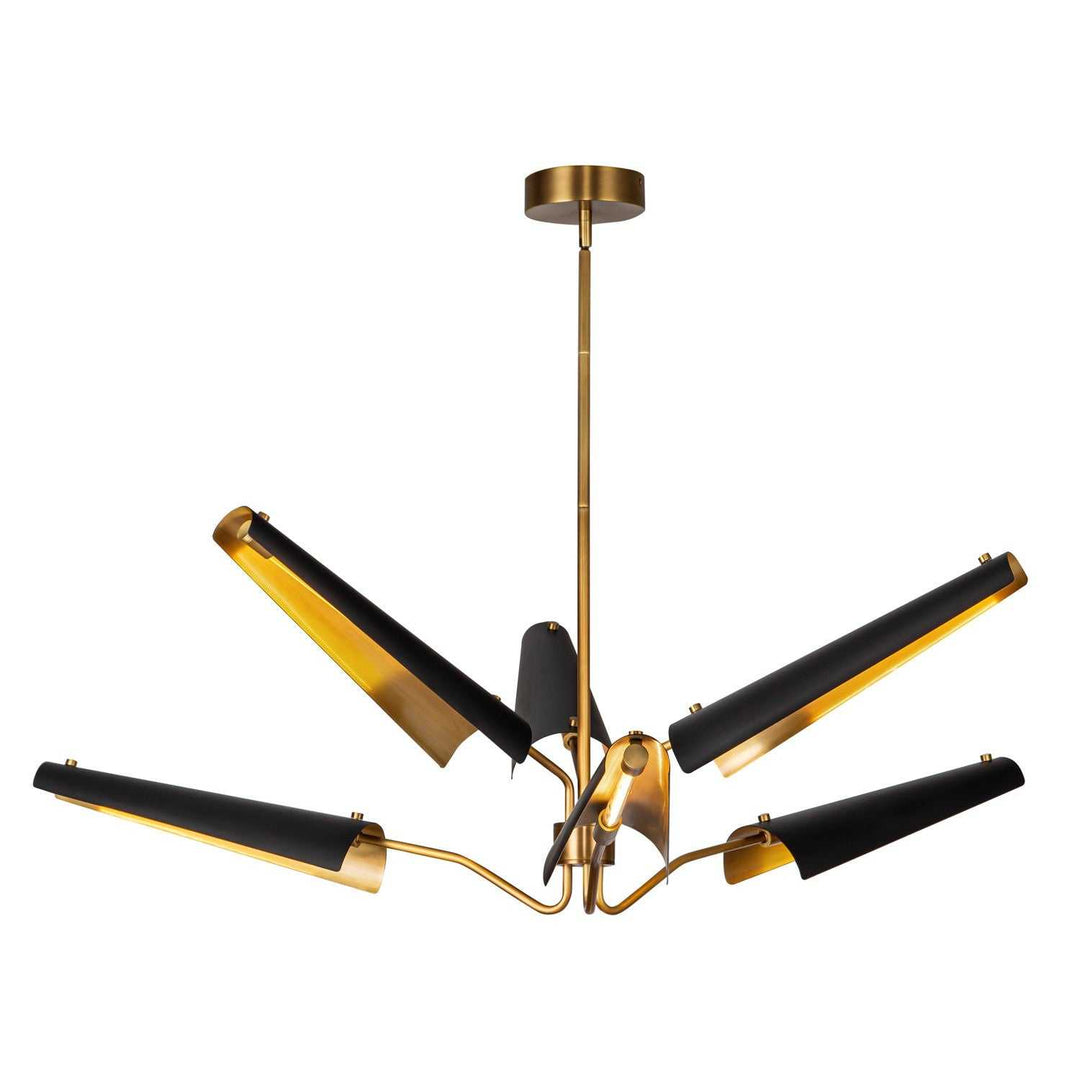 Alora Canada - CH347646MBVB - LED Chandelier - Osorio - Matte Black/Vintage Brass