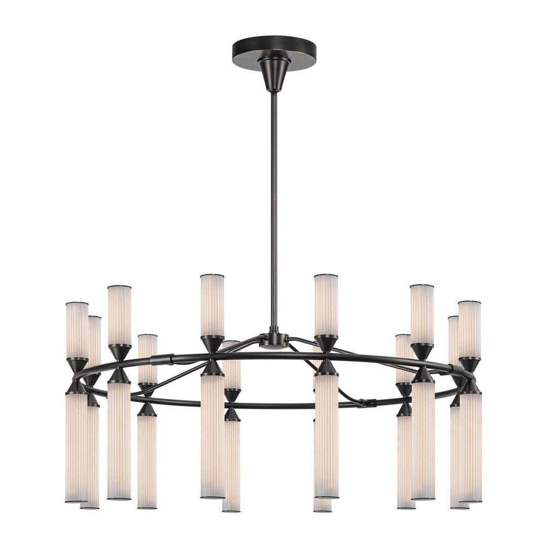 Alora Canada - CH348038UBFR - LED Chandelier - Edwin - Urban Bronze/Frosted Ribbed Glass