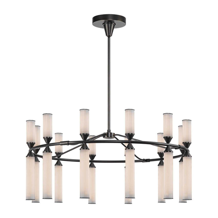 Alora Canada - CH348038UBFR - LED Chandelier - Edwin - Urban Bronze/Frosted Ribbed Glass