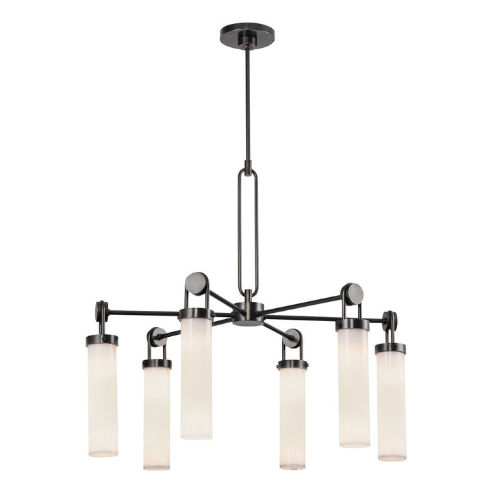 Alora Canada - CH355632UBGO - Six Light Chandelier - Wynwood - Urban Bronze/Glossy Opal