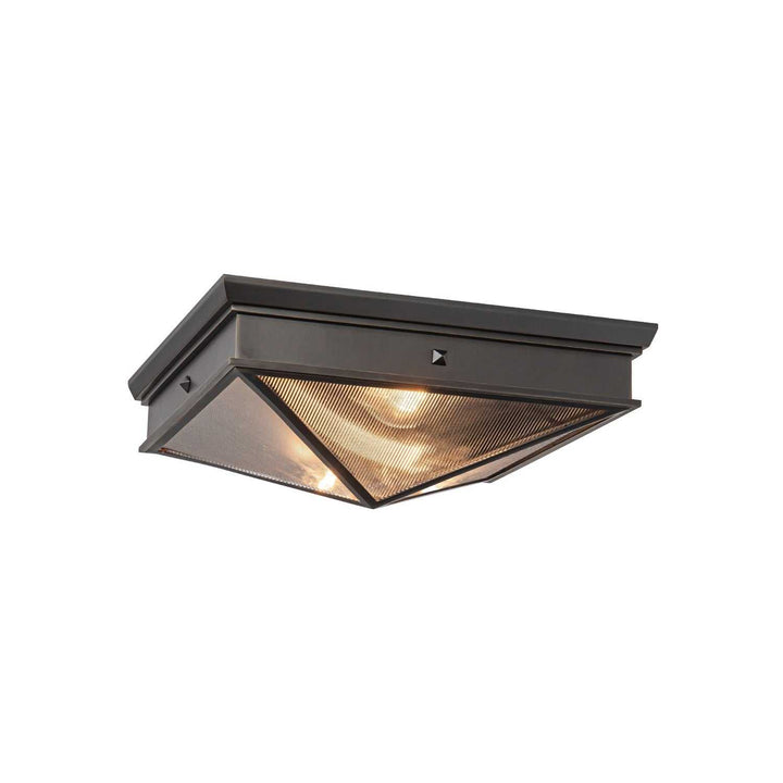 Alora Canada - FM332615UBCR - Two Light Flush Mount - Cairo - Ribbed Glass/Urban Bronze