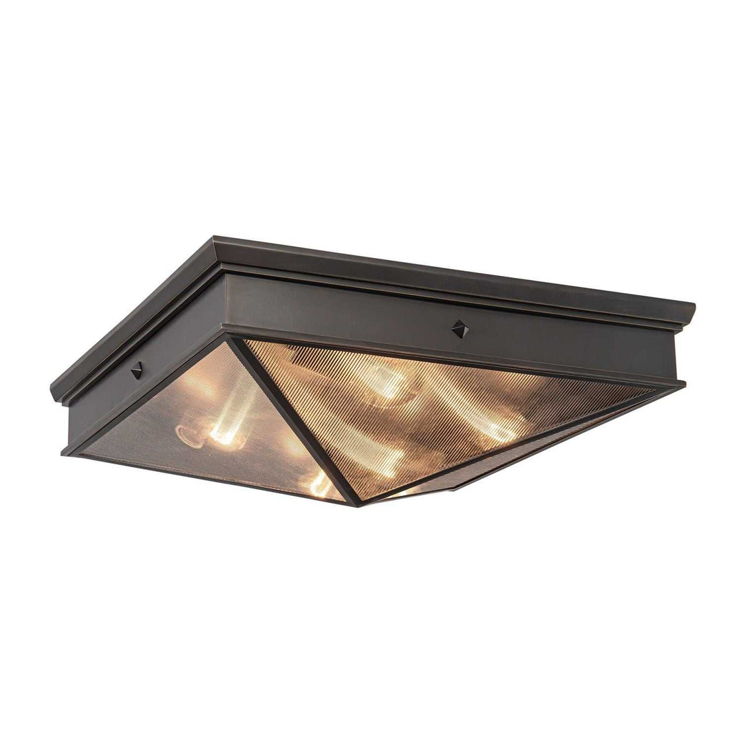 Alora Canada - FM332919UBCR - Four Light Flush Mount - Cairo - Ribbed Glass/Urban Bronze
