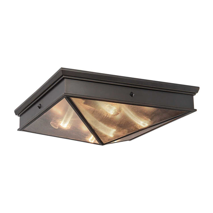Alora Canada - FM332919UBCR - Four Light Flush Mount - Cairo - Ribbed Glass/Urban Bronze
