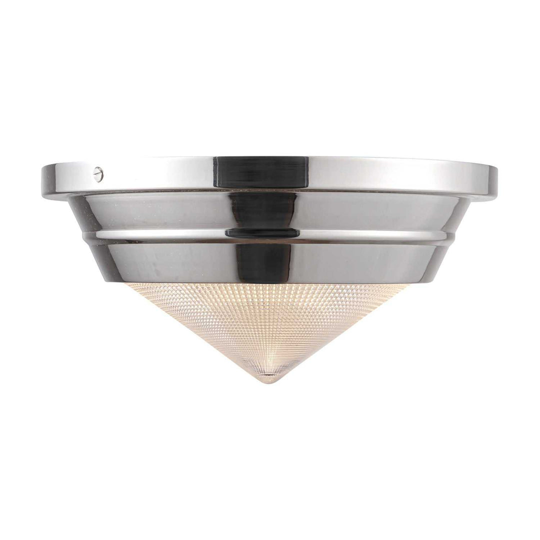 Alora Canada - FM348010PNPG - One Light Flush Mount - Willard - Polished Nickel/Prismatic Glass