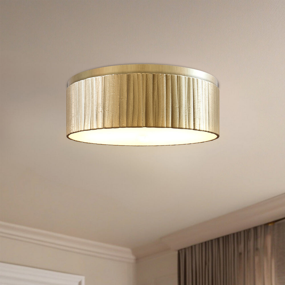 Alora Canada - FM361212VB - LED Flush Mount - Kensington - Vintage Brass
