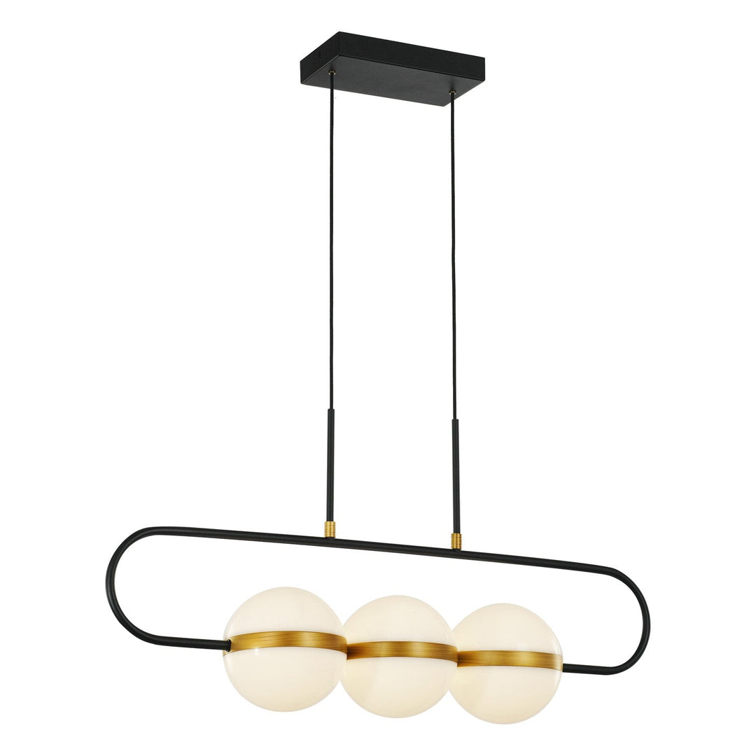 Alora Canada - LP302003MBBG - LED Pendant - Tagliato - Matte Black/Brushed Gold