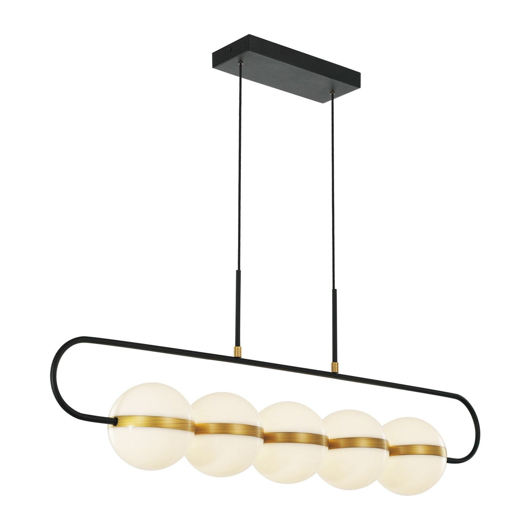 Alora Canada - LP302005MBBG - LED Pendant - Tagliato - Matte Black/Brushed Gold