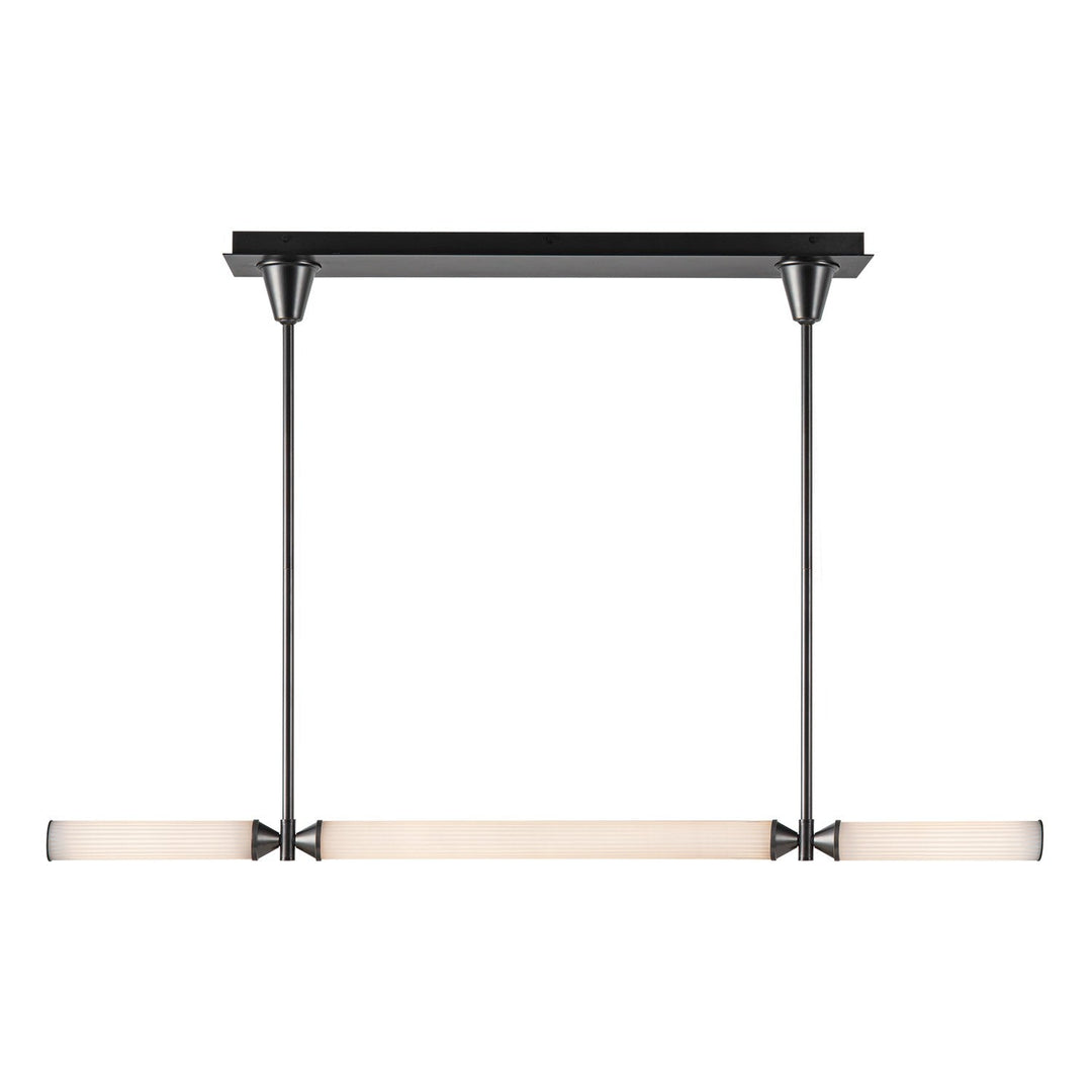 Alora Canada - LP348148UBFR - LED Linear Pendant - Edwin - Urban Bronze/Frosted Ribbed Glass
