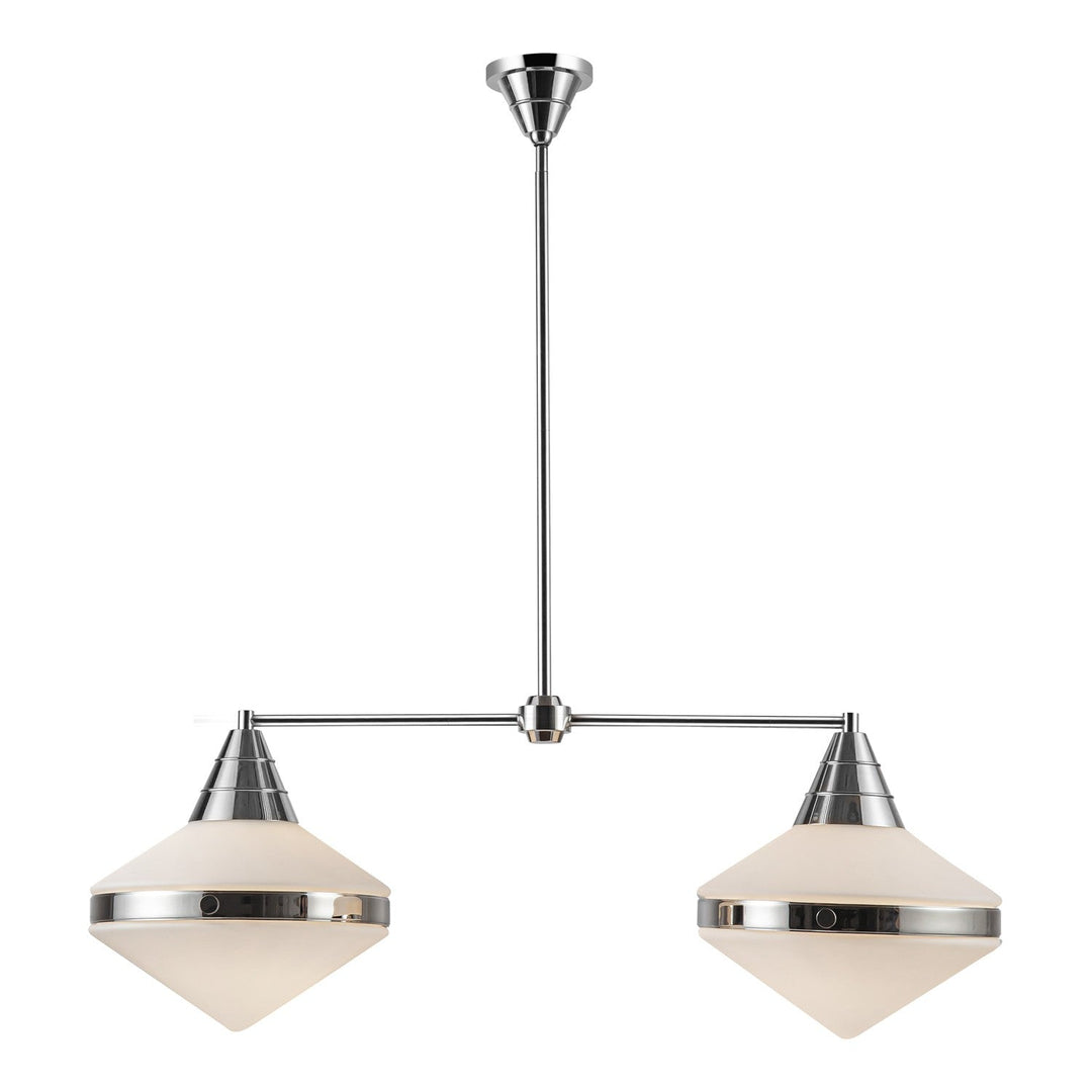 Alora Canada - LP348241PNOP - Two Light Linear Pendant - Willard - Polished Nickel/Opal Matte Glass