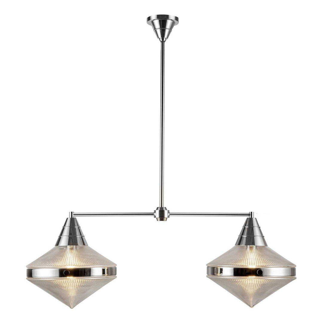 Alora Canada - LP348241PNPG - Two Light Linear Pendant - Willard - Polished Nickel/Prismatic Glass