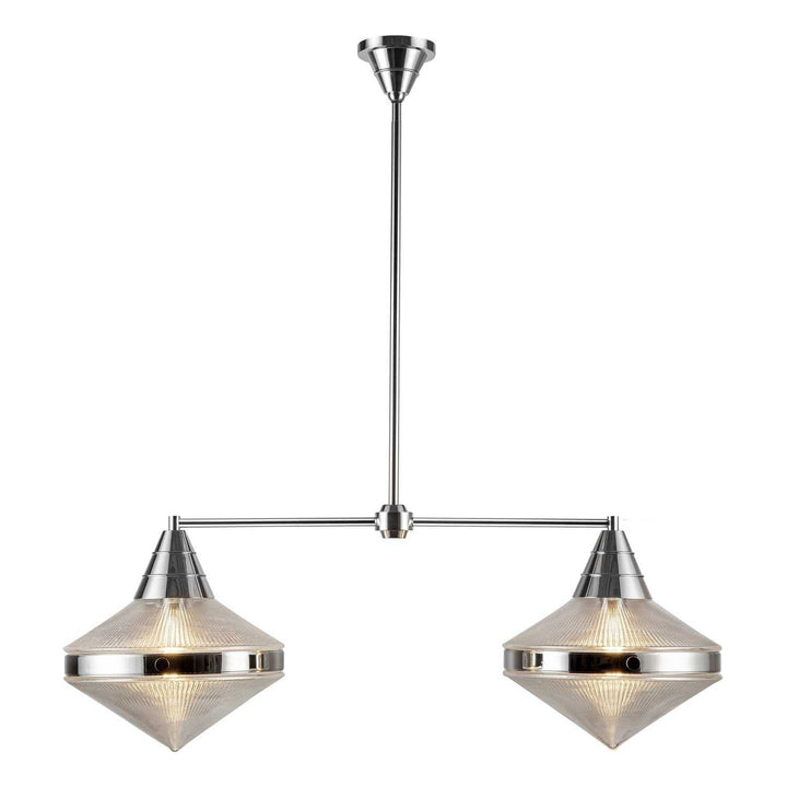 Alora Canada - LP348241PNPG - Two Light Linear Pendant - Willard - Polished Nickel/Prismatic Glass