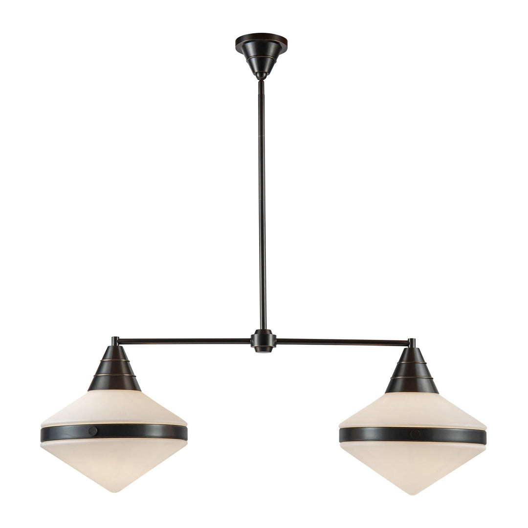 Alora Canada - LP348241UBOP - Two Light Linear Pendant - Willard - Urban Bronze/Opal Matte Glass