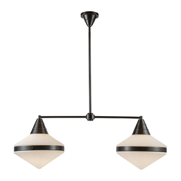 Alora Canada - LP348241UBOP - Two Light Linear Pendant - Willard - Urban Bronze/Opal Matte Glass