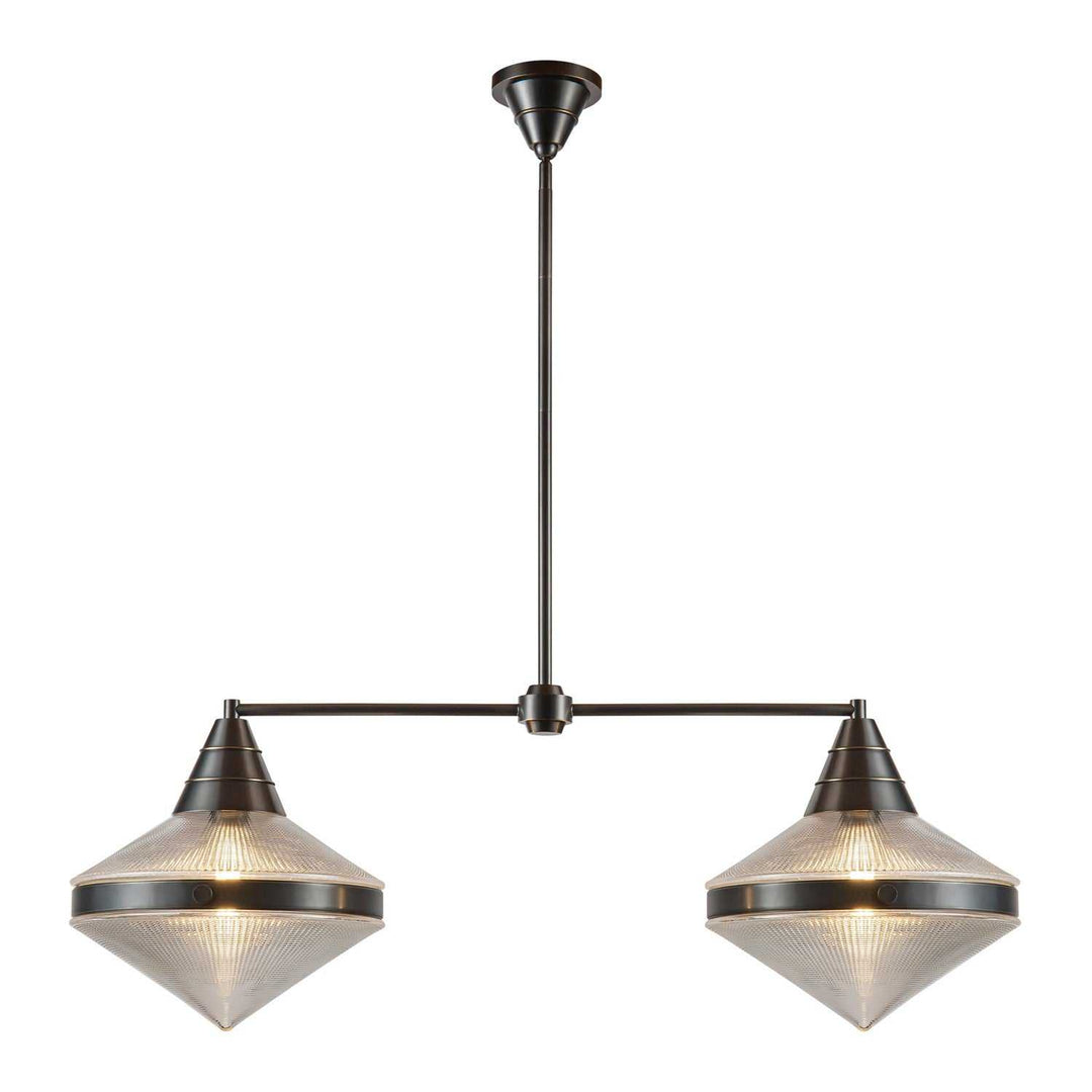 Alora Canada - LP348241UBPG - Two Light Linear Pendant - Willard - Urban Bronze/Prismatic Glass