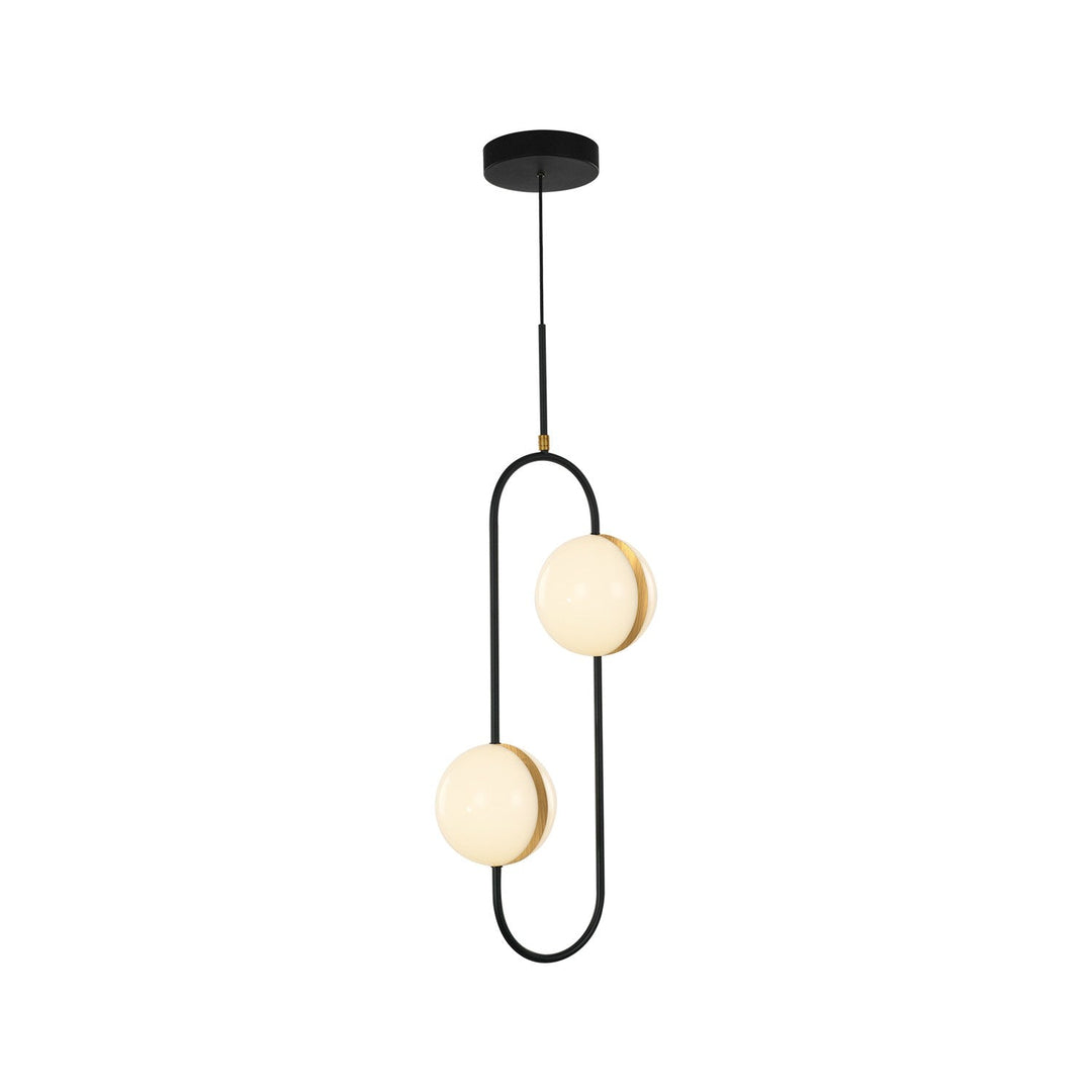 Alora Canada - PD302002MBBG - LED Pendant - Tagliato - Matte Black/Brushed Gold