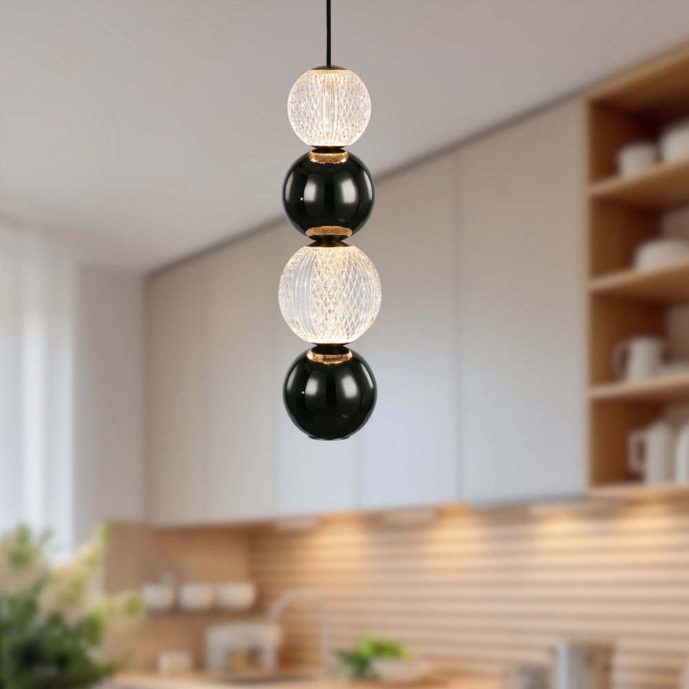 Alora Canada - PD321815NB - LED Pendant - Onyx - Natural Brass