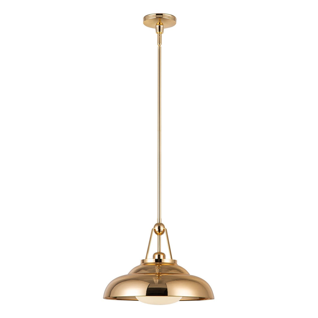 Alora Canada - PD344014PBGO - One Light Pendant - Palmetto - Polished Brass/Glossy Opal