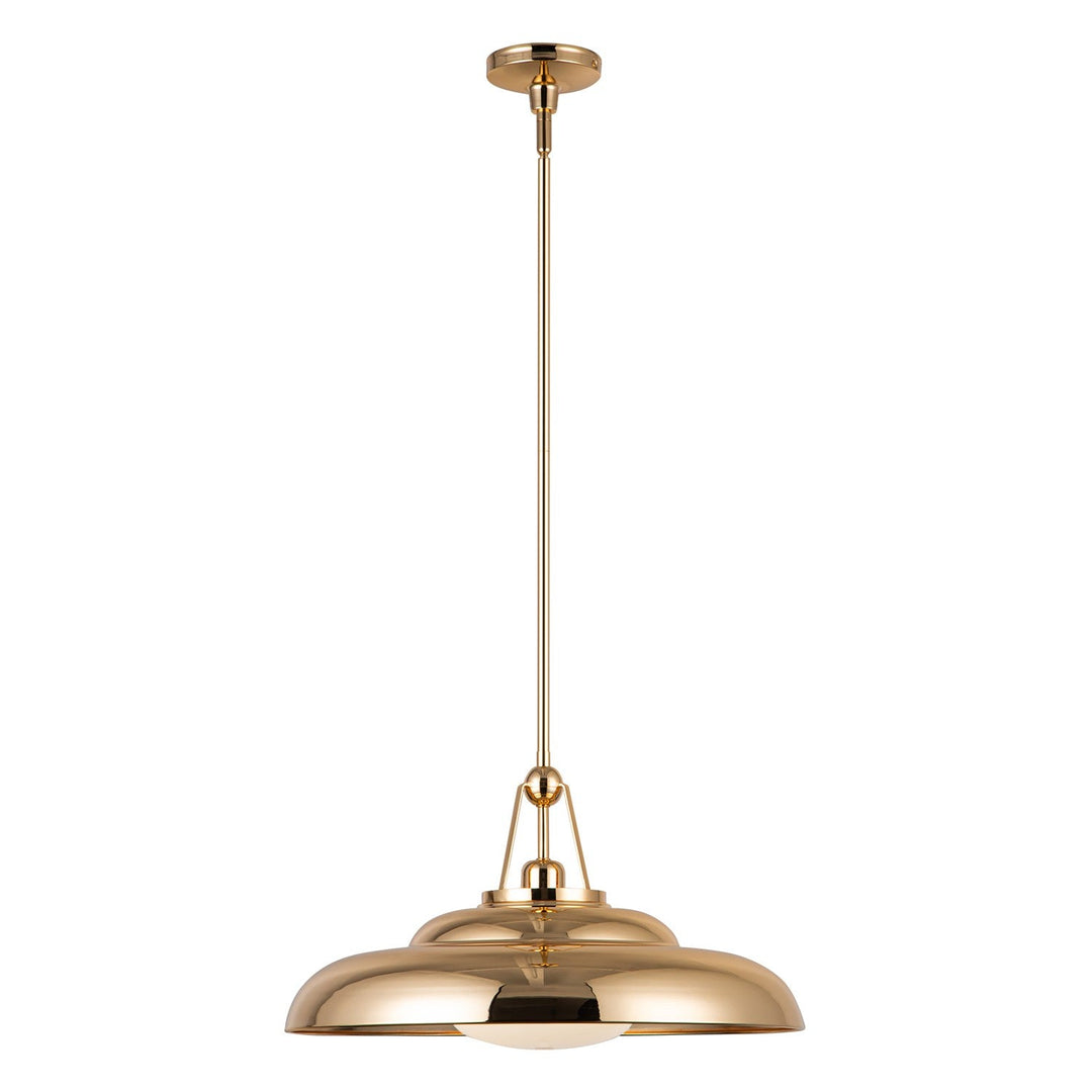 Alora Canada - PD344020PBGO - One Light Pendant - Palmetto - Polished Brass/Glossy Opal