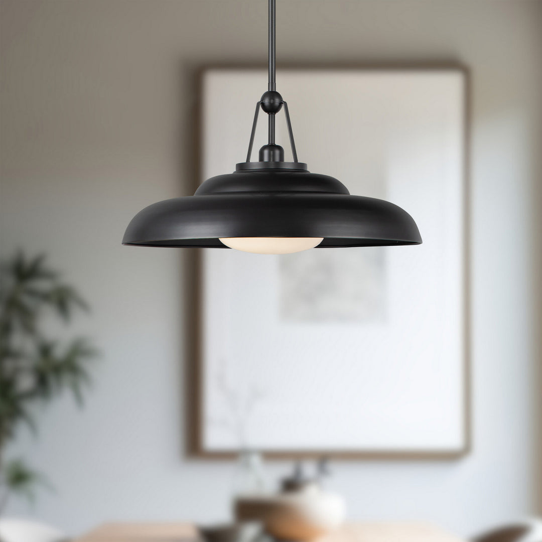 Alora Canada - PD344020UBGO - One Light Pendant - Palmetto - Urban Bronze/Glossy Opal