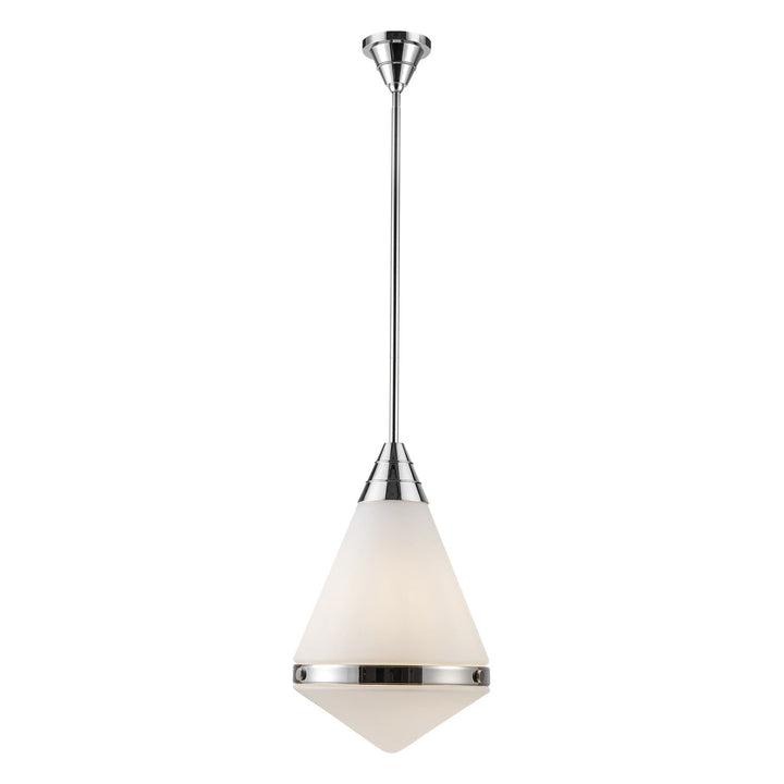 Alora Canada - PD348022PNOP - One Light Pendant - Willard - Polished Nickel/Opal Matte Glass