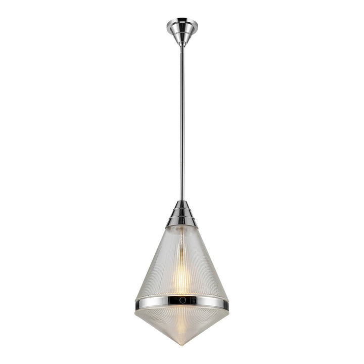 Alora Canada - PD348022PNPG - One Light Pendant - Willard - Polished Nickel/Prismatic Glass