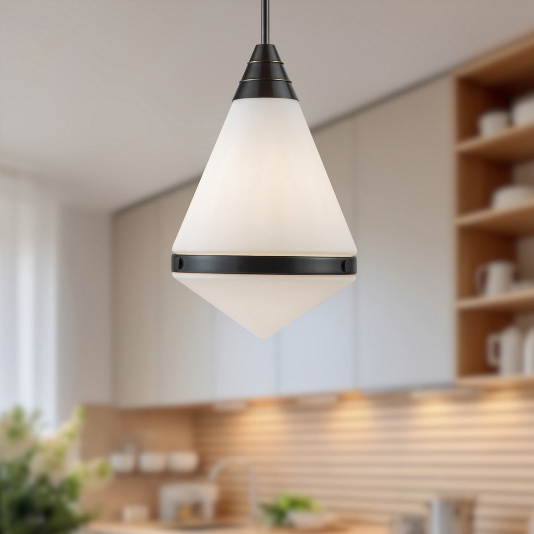 Alora Canada - PD348022UBOP - One Light Pendant - Willard - Urban Bronze/Opal Matte Glass