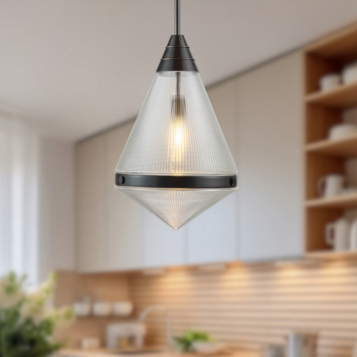 Alora Canada - PD348022UBPG - One Light Pendant - Willard - Urban Bronze/Prismatic Glass