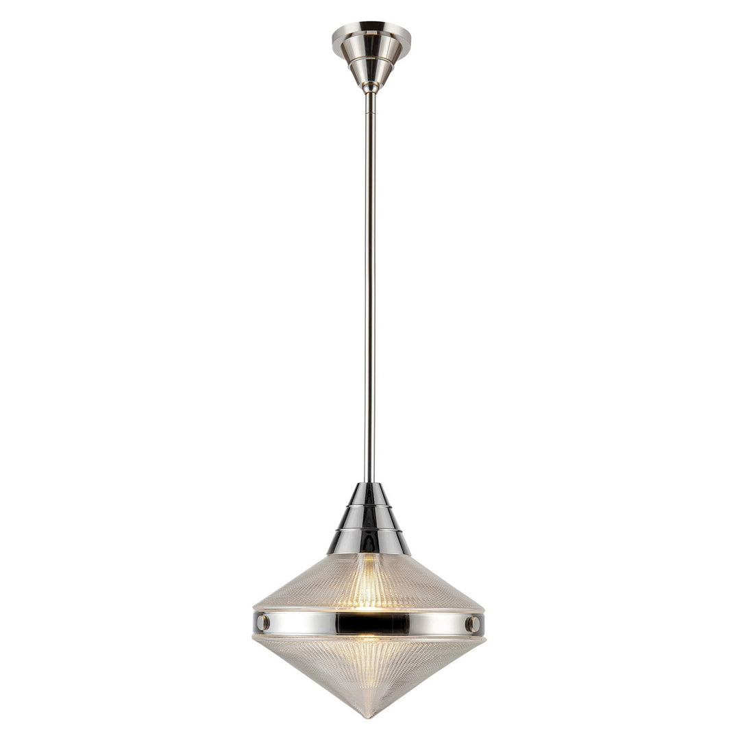 Alora Canada - PD348114PNPG - One Light Pendant - Willard - Polished Nickel/Prismatic Glass