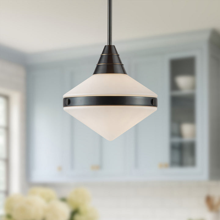 Alora Canada - PD348114UBOP - One Light Pendant - Willard - Urban Bronze/Opal Matte Glass