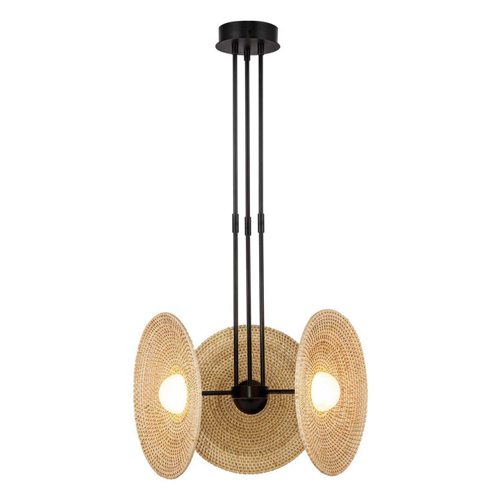 Alora Canada - PD350318UBWO - LED Pendant - Harbour - Urban Bronze/Woven