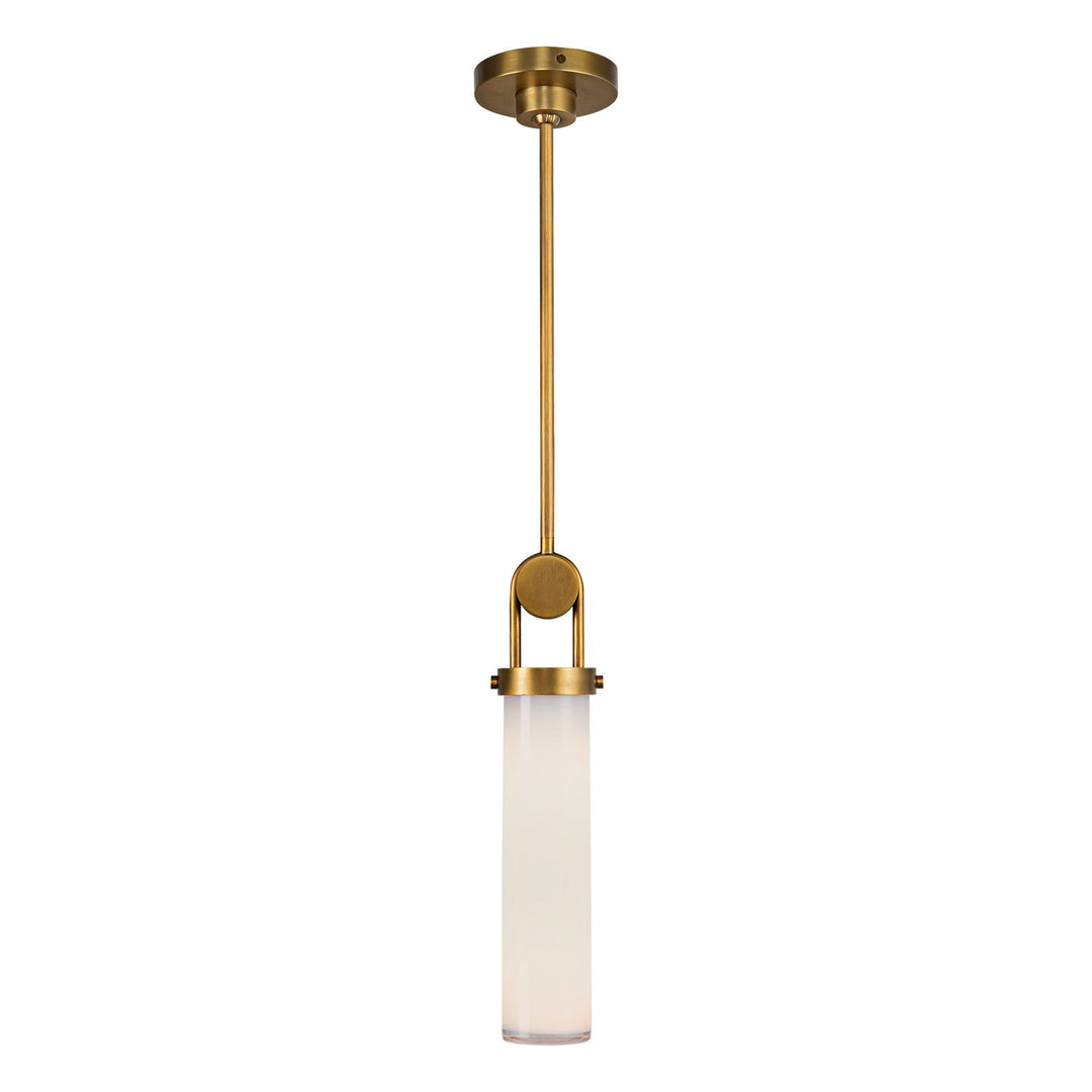 Alora Canada - PD355015VBGO - One Light Pendant - Wynwood - Vintage Brass/Glossy Opal