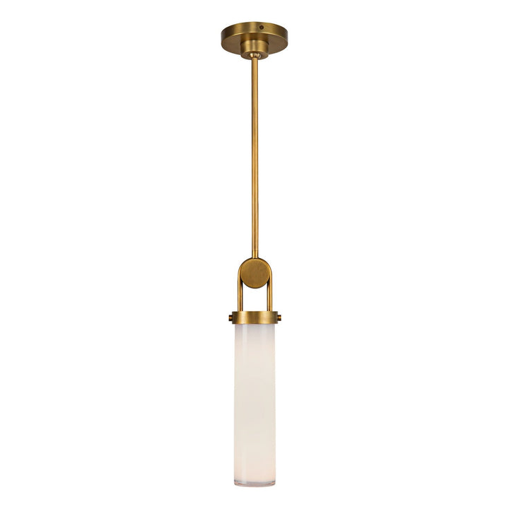 Alora Canada - PD355015VBGO - One Light Pendant - Wynwood - Vintage Brass/Glossy Opal