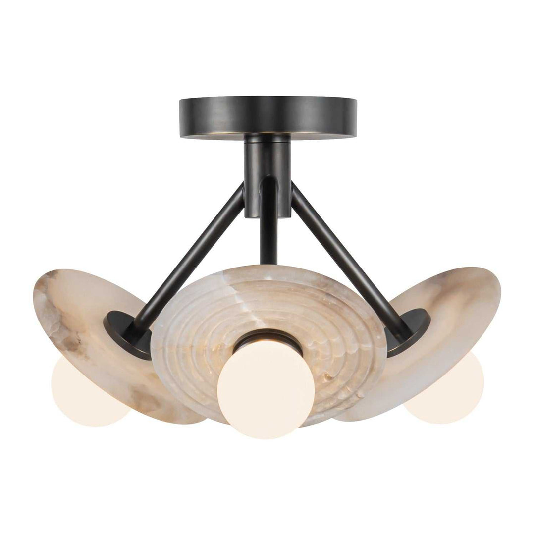 Alora Canada - SF346313UBAR - LED Semi Flush Mount - Dahlia - Urban Bronze/Alabaster