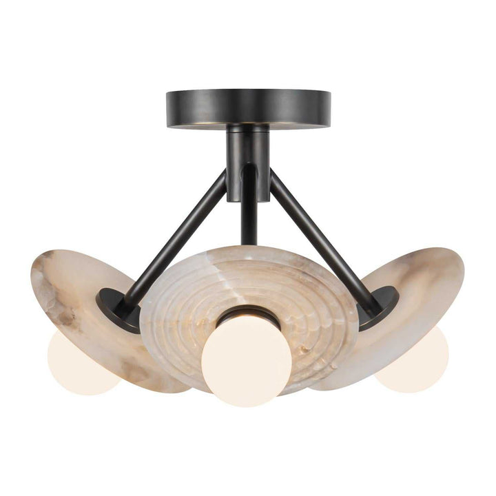 Alora Canada - SF346313UBAR - LED Semi Flush Mount - Dahlia - Urban Bronze/Alabaster