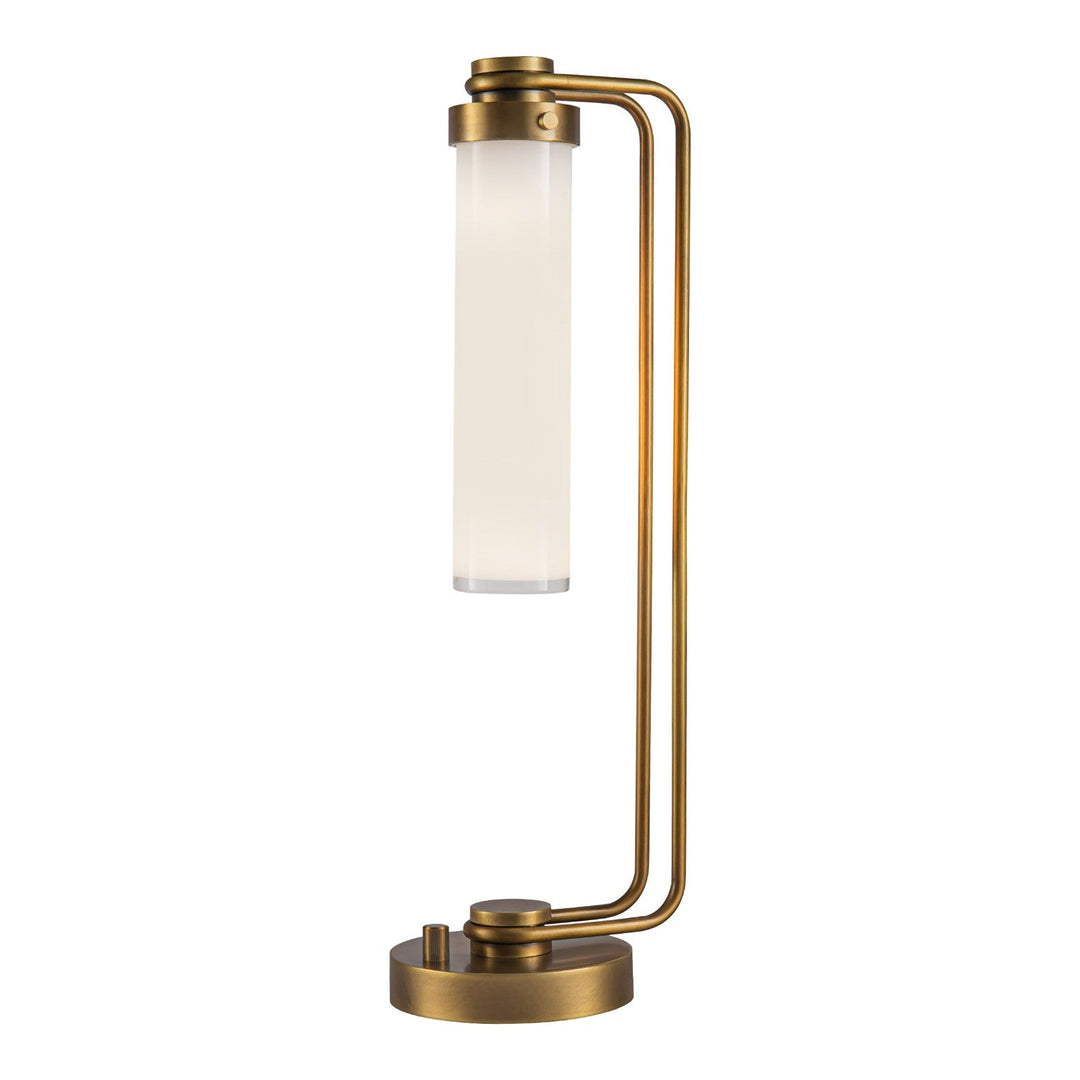 Alora Canada - TL355022VBGO - One Light Table Lamp - Wynwood - Vintage Brass/Glossy Opal