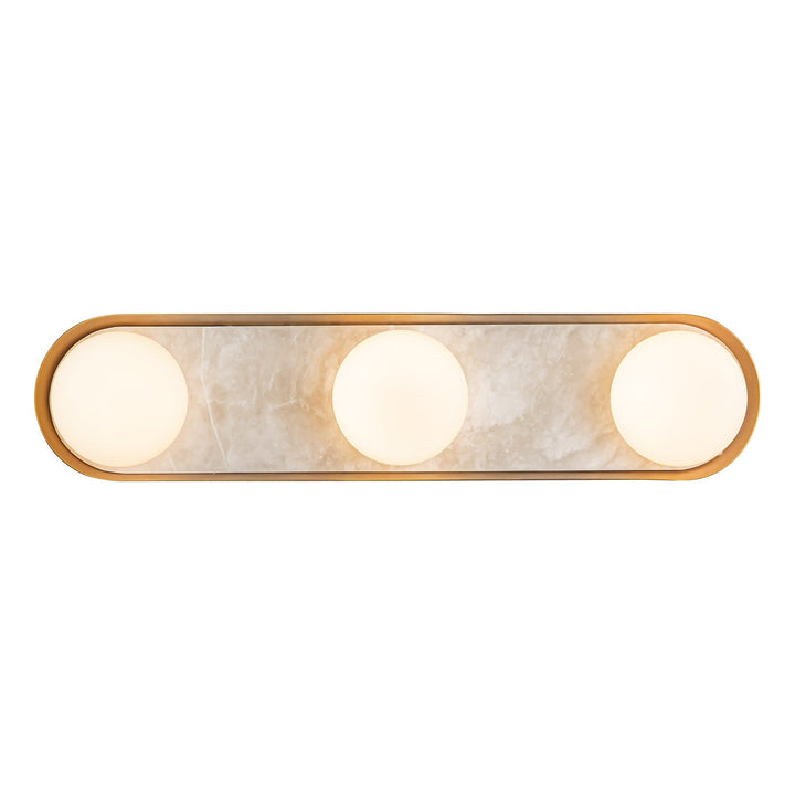 Alonso LED Vanity in Vintage Brass Alora Canada