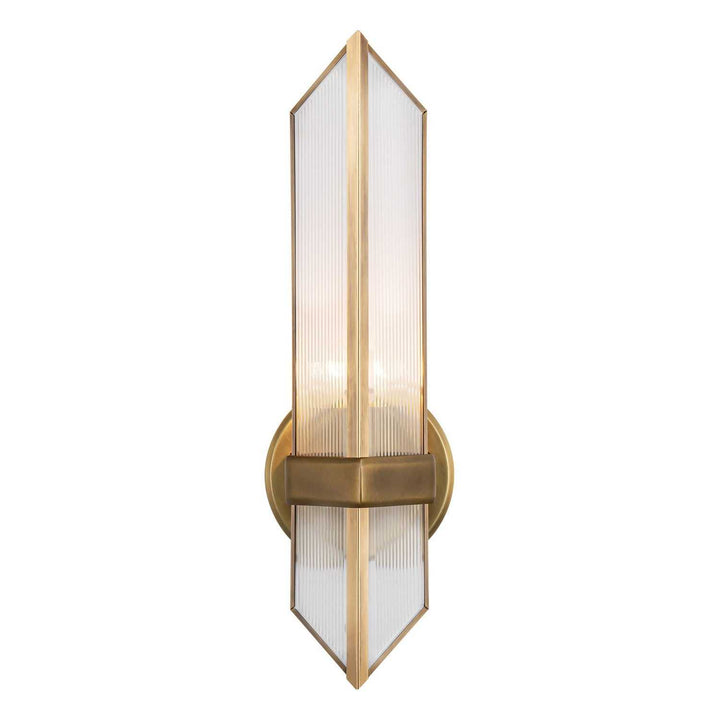 Alora Canada - WV332904VBCR - One Light Wall Sconce - Cairo - Vintage Brass/Ribbed Glass