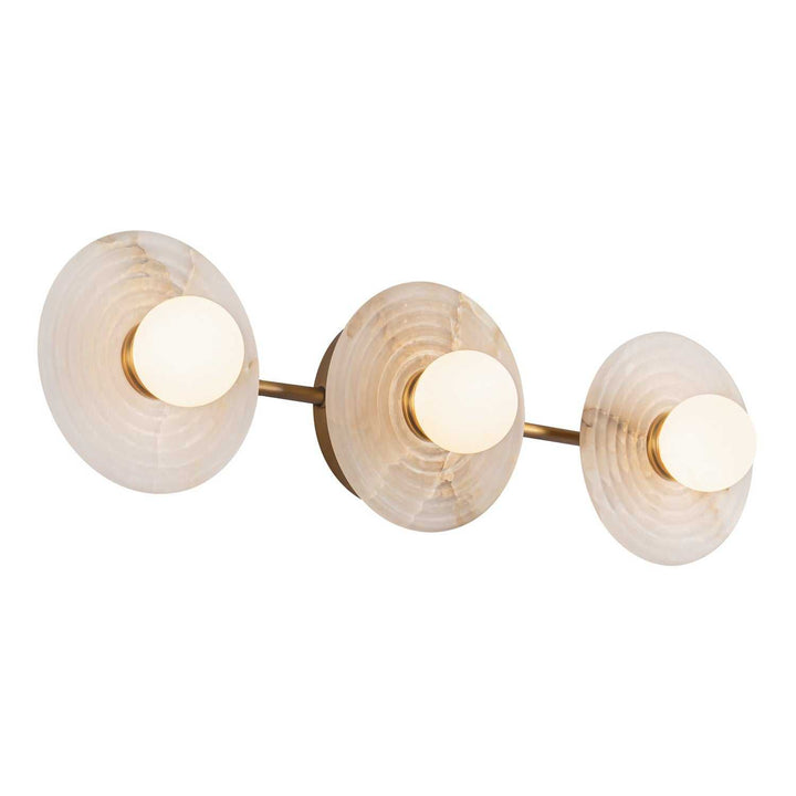Alora Canada - WV346322VBAR - LED Vanity - Dahlia - Vintage Brass/Alabaster