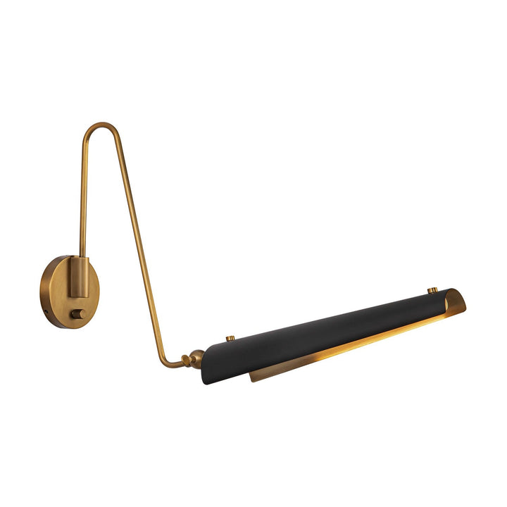 Alora Canada - WV347104MBVB - LED Vanity - Osorio - Matte Black/Vintage Brass