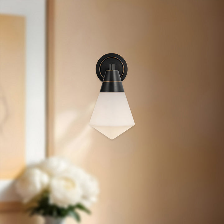 Alora Canada - WV348106UBOP - One Light Wall Sconce - Willard - Urban Bronze/Opal Matte Glass